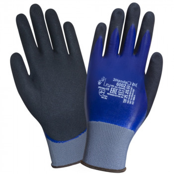 Перчатки 2Hands FlexDryNitrile (Ту Хэндс Гибкий Сухой Нитрил), полный облив, герметичные, 6002