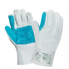 Спилковые перчатки 2Hands (Ту Хэндс), усиленная ладонь, сорт спилка АВ, 0220 Спилковые перчатки 2Hands (Ту Хэндс), усиленная ладонь, сорт спилка АВ, 0220