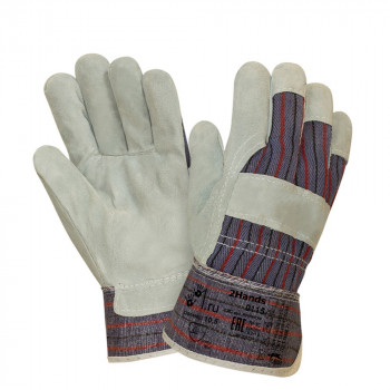 Спилковые комбинированные перчатки 2Hands (Ту Хэндс), сорт спилка ВС, 0115